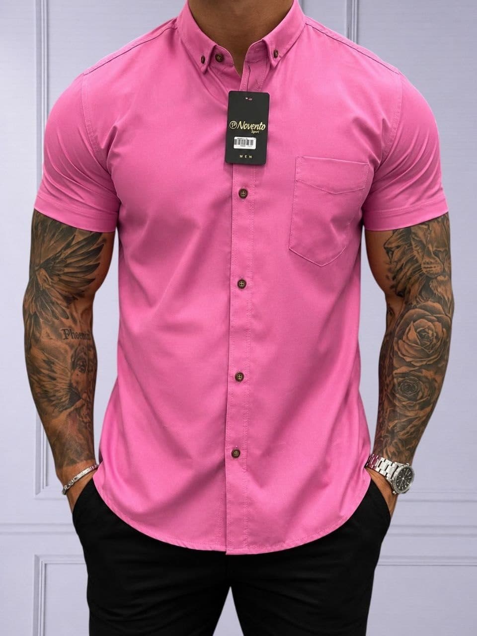 CAMISA SEDA DE MANGO MANGA CORTA