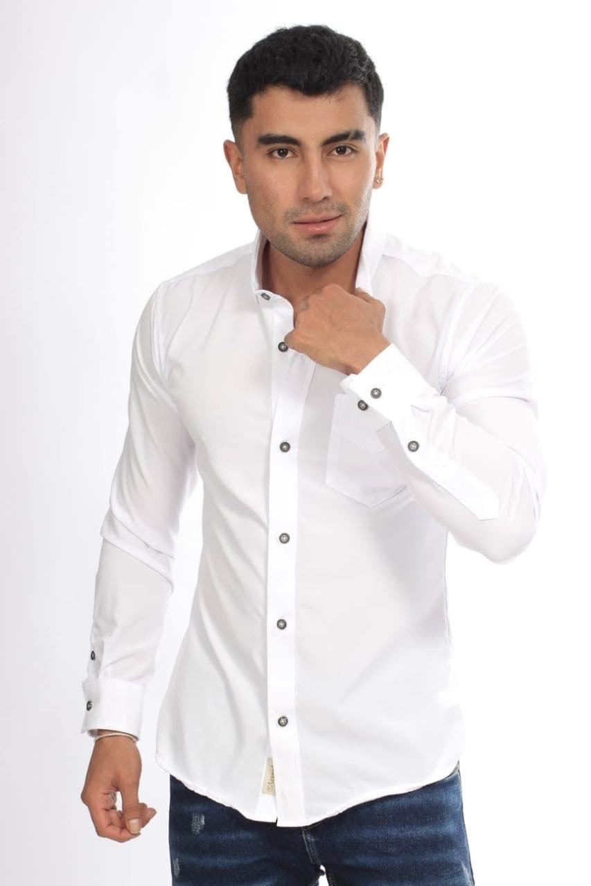CAMISA SEDA DE MANGO MANGA LARGA