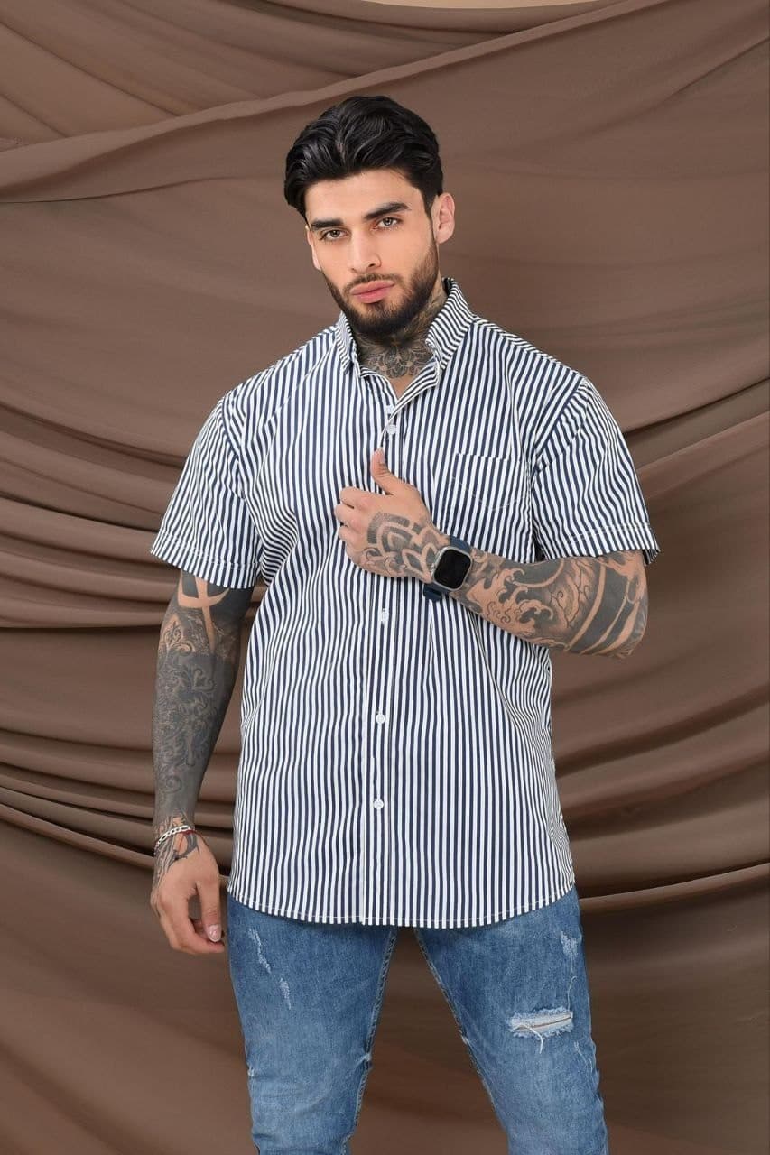 CAMISA RALLAS MANGA CORTA