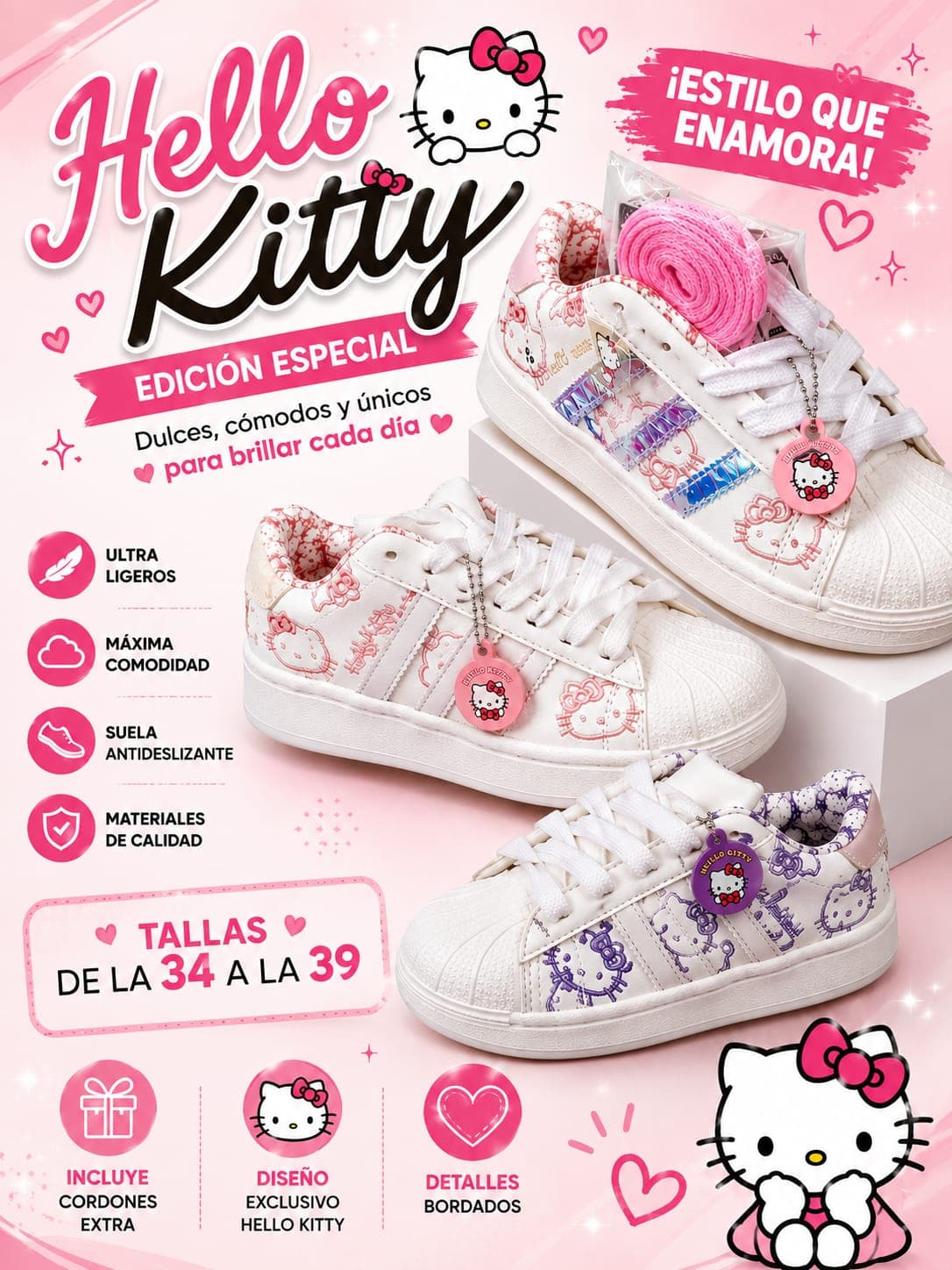 TENNIS ADIDAS HELLO KITTY NACIONAL