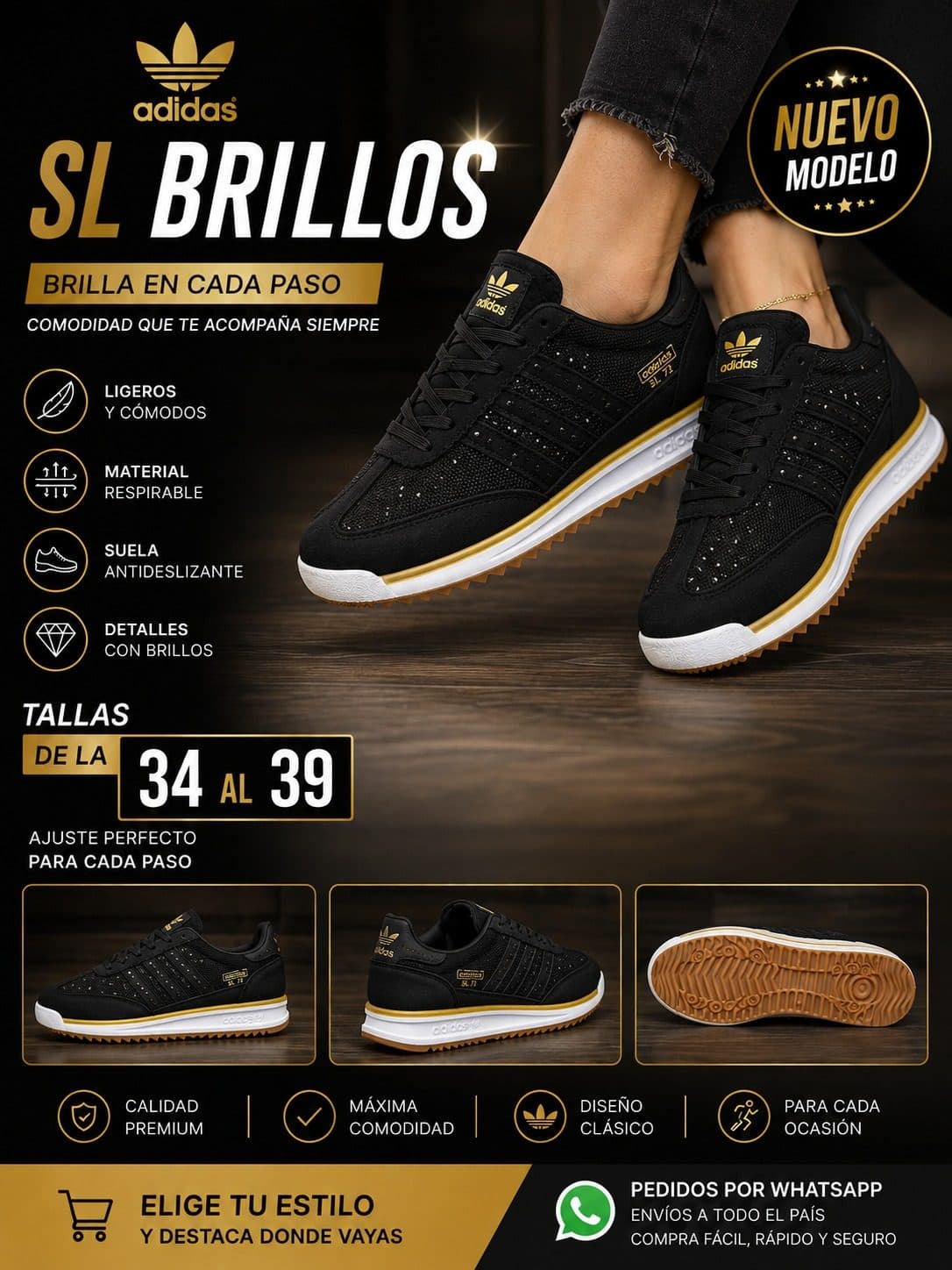TENNIS ADIDAS SL 72 PARA DAMA NACIONAL