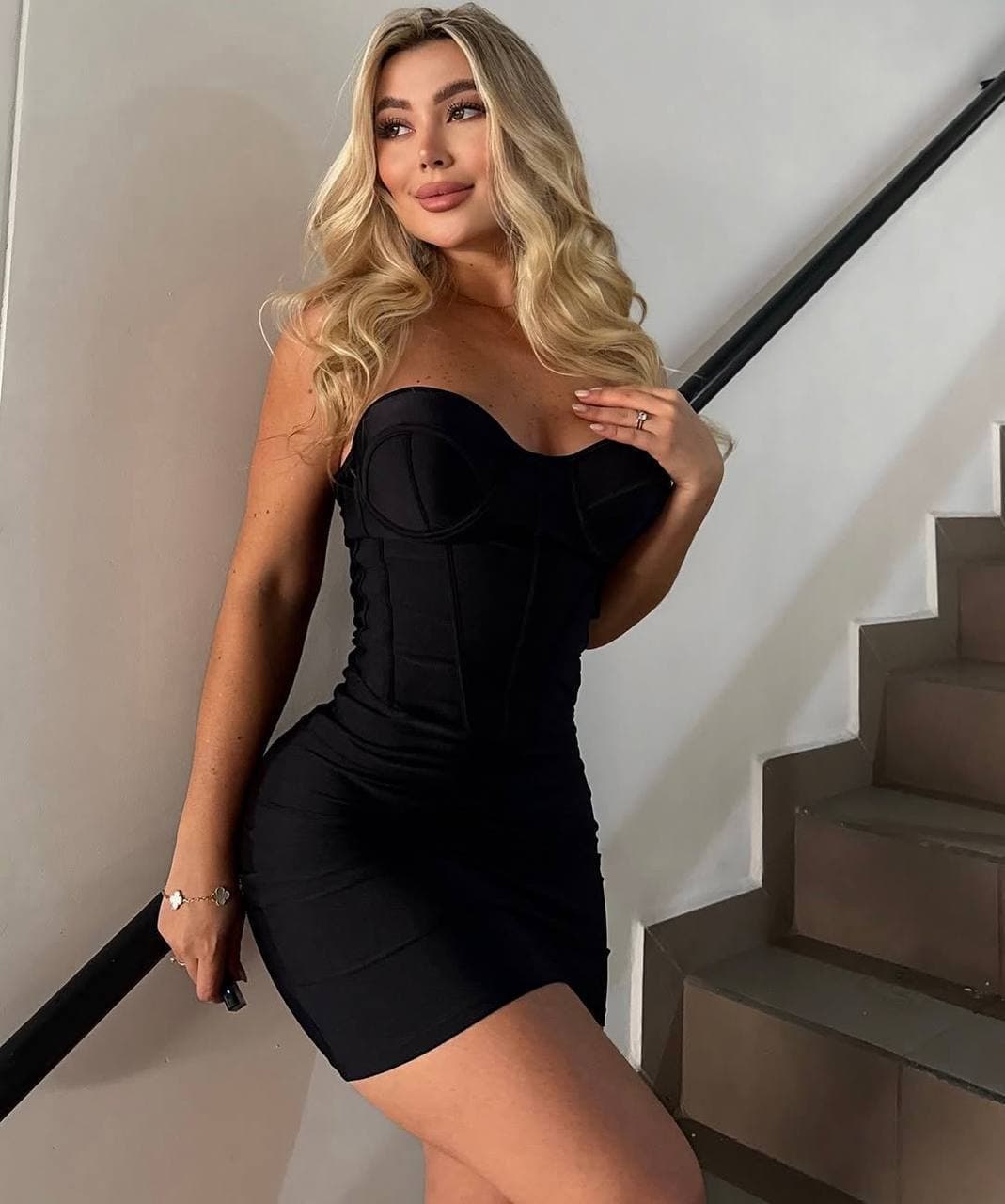 VESTIDO COPA ESTRAPLE PARA DAMA